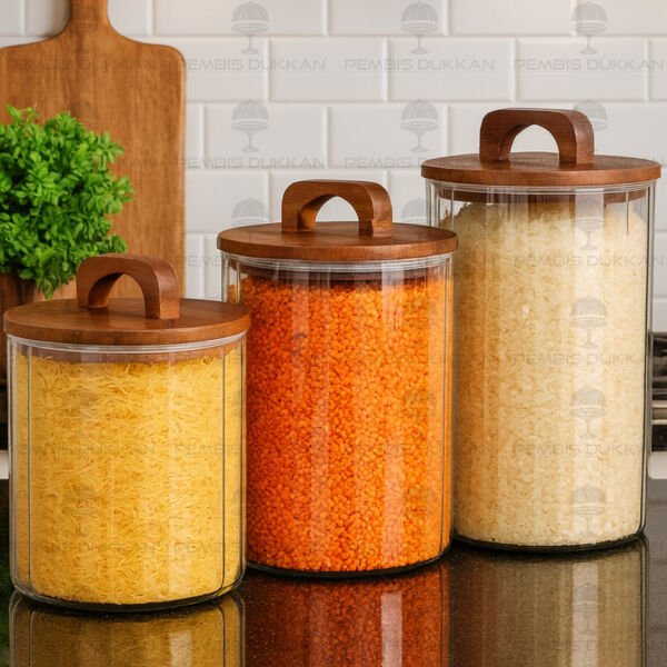 3LÜ ÇİZGİLİ ZAHİRE KAVANOZ SET (0103-0104-0105)