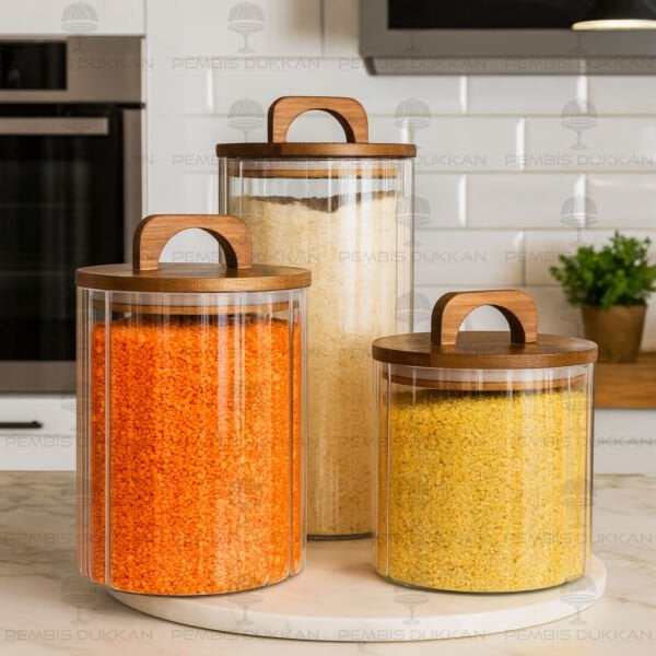 3LÜ ÇİZGİLİ ZAHİRE KAVANOZ SET (0103-0104-0105)