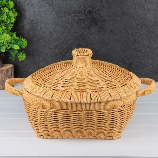 1 ADET TENCERE FORM RATTAN SEPET BÜYÜK BOY