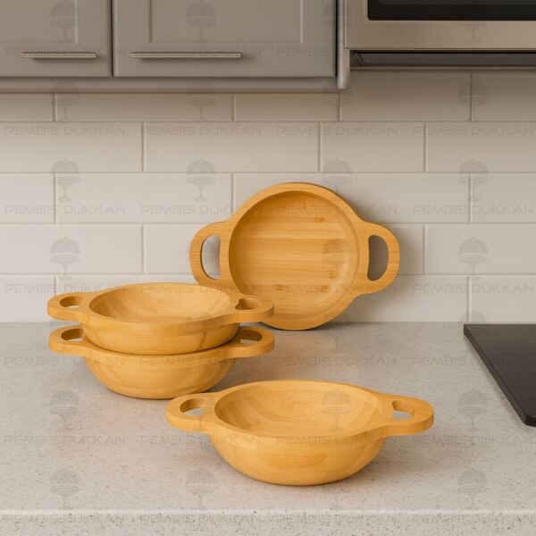 1 ADET MN BAMBU KÜÇÜK BOY SAHAN KASE (7B196)