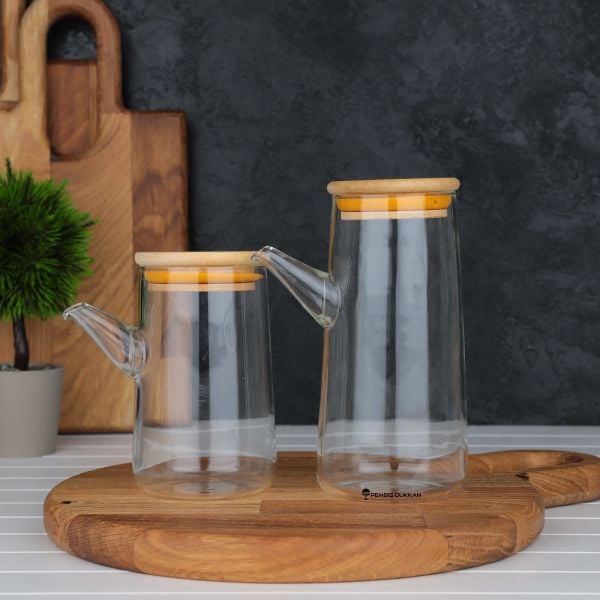 1 ADET MİNİ SERVİS BOY 400ML YAĞDANLIK, SİRKELİK  (G3827)