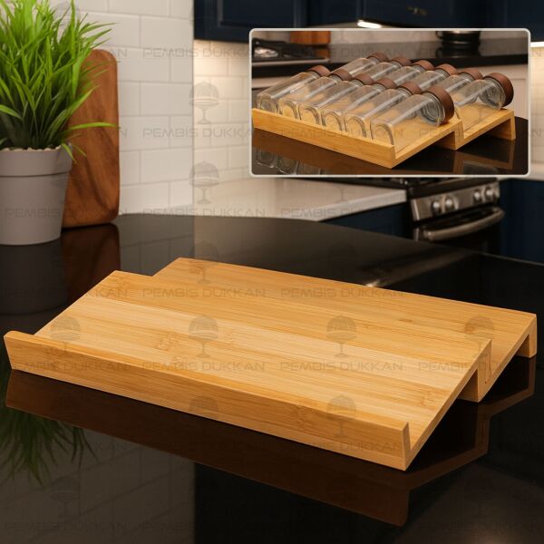 BAMBU ÇEKMECE İÇİ BAHARAT ORGANİZER & STAND (1355)