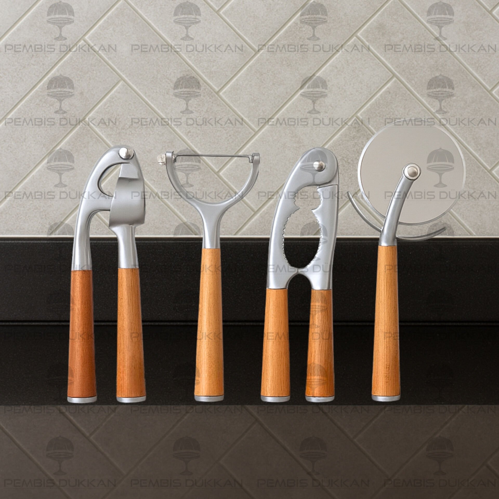 MN PRATEG AKASYA SAPLI PRATİK EV GEREÇ 4LÜ KOMBİN SET NO4