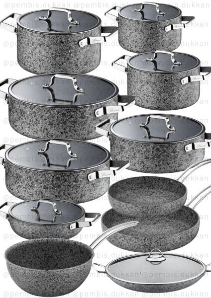 BRİONİ STONE-H TENCERE KOMBİN SET NO 10