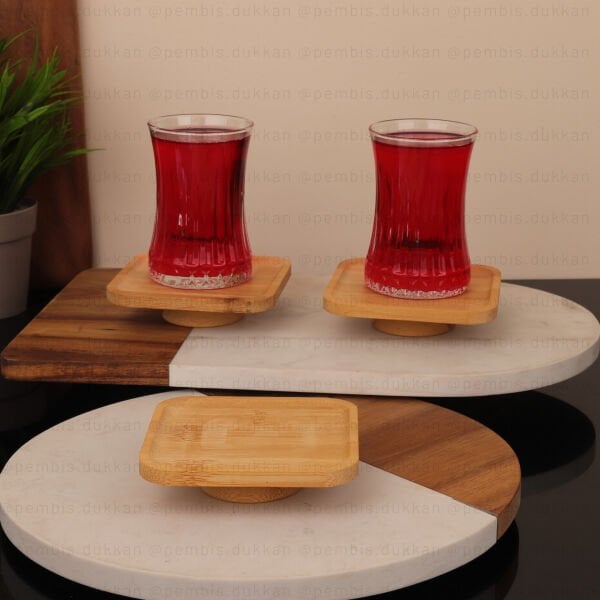 1  ADET MN BAMBU KARE MİNİ SUNUMLUK (1447)