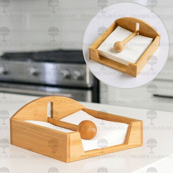 BAMBU YUVARLAK TUTACAKLI PEÇETELİK(7B15B)