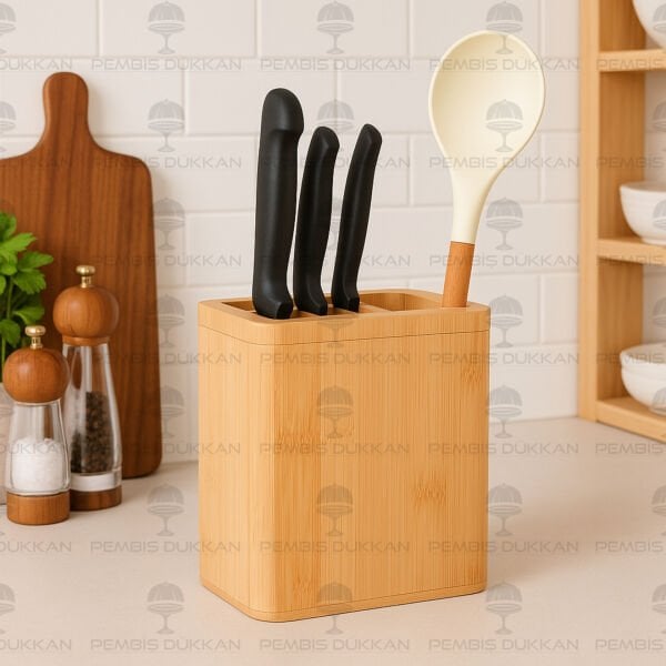 1 ADET BAMBU BIÇAK STANDI(7B25)