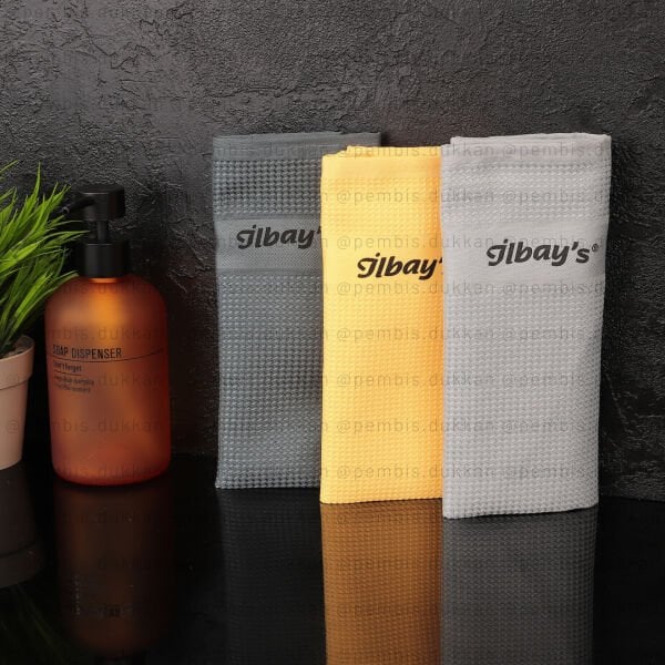 İLBAYS 3'LÜ MİKROFİBER BEZ (TURUNCU-GRİ-ANTRASİT)