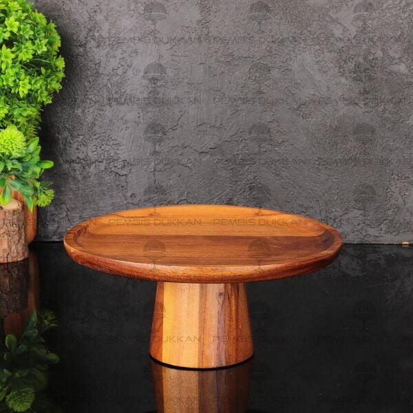 1 ADET AKASYA YUVARLAK AYAKLI PASTA STAND SUNUMLUK 25 CM (7B137)