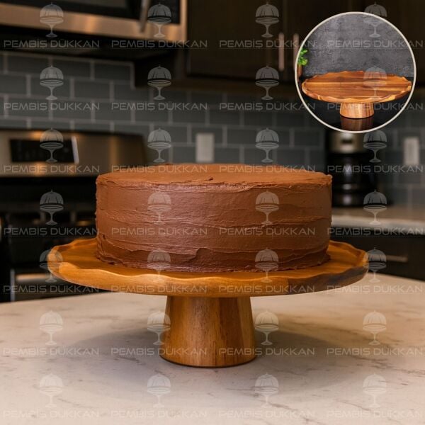 AKASYA YUVARLAK AYAKLI PASTA STANDI SUNUMLUK (7B142)