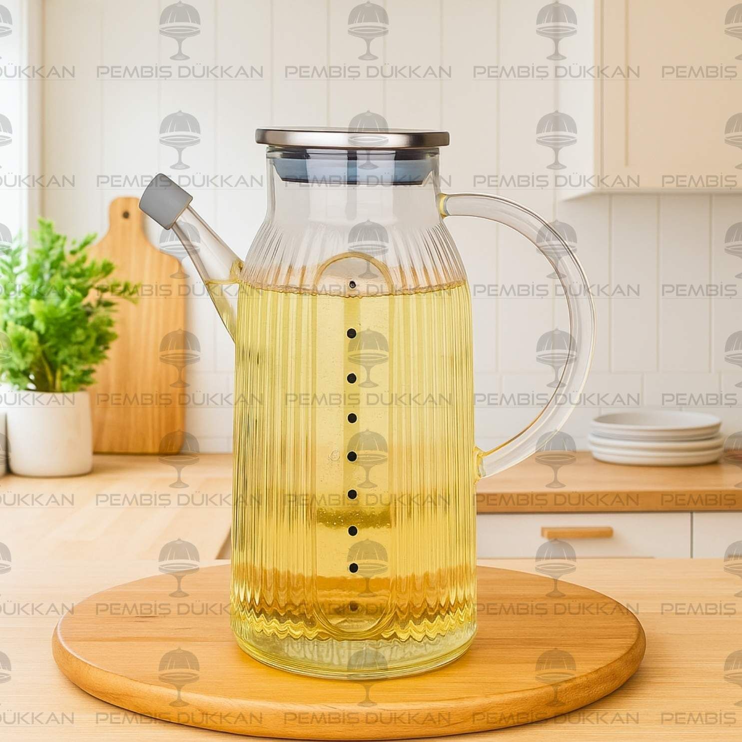 1 ADET 1000ML METAL KAPAKLI YAĞDANLIK GLA-03