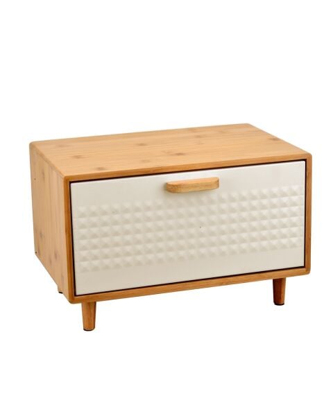 MİEN KREM BAMBU KAPAKLI EKMEKLİK (ST04)