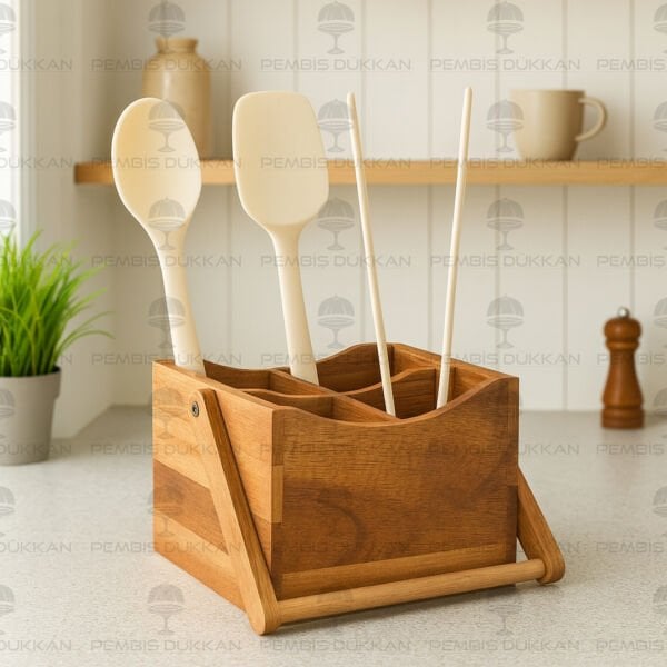 1 ADET AKASYA KARE 4 BÖLMELİ KAŞIKLIK (8B06)