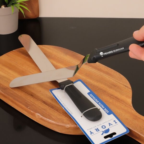 1 ADET İVY ÇELİK EĞİK PASTA SPATULASI (PST213)