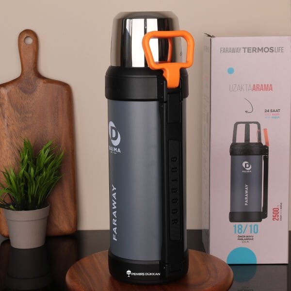 DAIMA FARAWAY 2500ML GRİ TERMOS