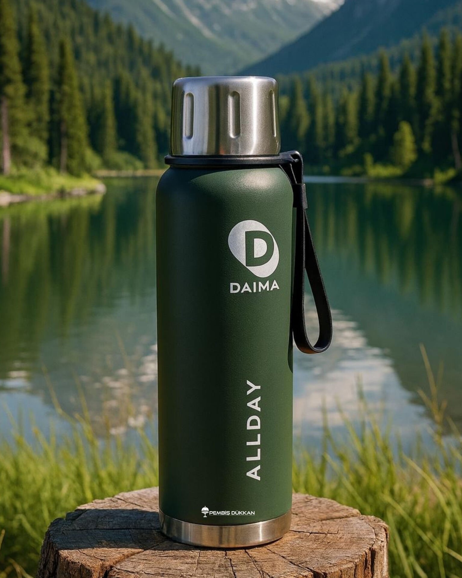 DAIMA ALLDAY 1000 ML YEŞİL TERMOS & MATARA