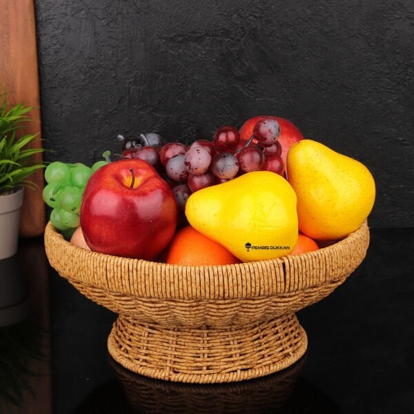 MN RATTAN YUVARLAK AYAKLI MEYVELİK (971)
