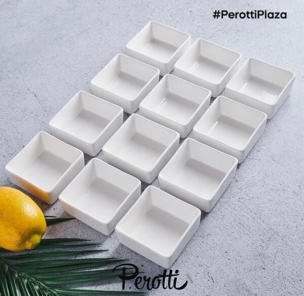 6 ADET PORSELEN CUBE MİNİ SOSLUK KASE 14341