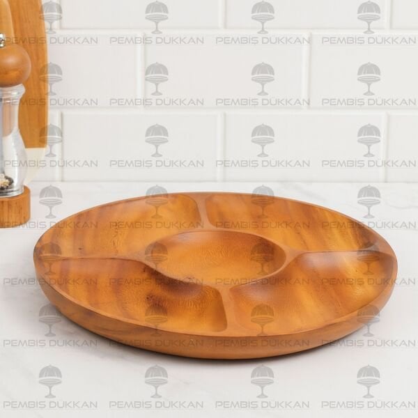 1 ADET FİLİPİN AKASYA 5 BÖLMELİ YUVARLAK ÇEREZLİK (AKS119)