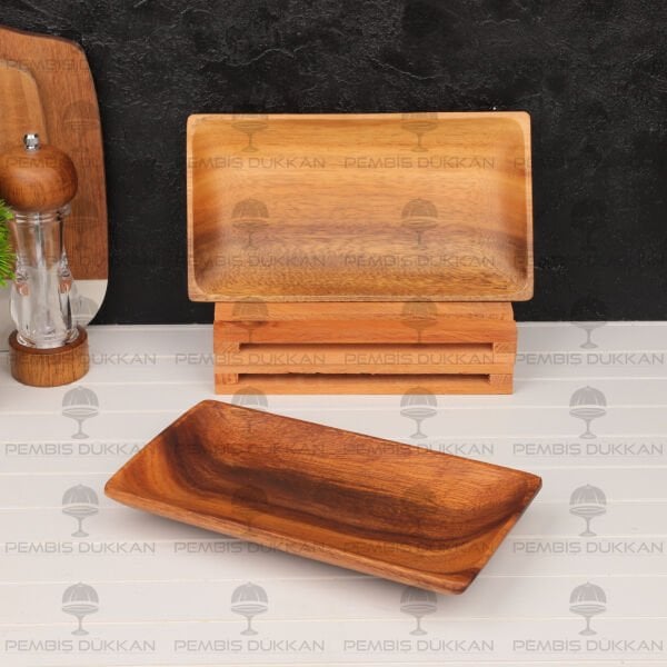 1 ADET FİLİPİN AKASYA DİKDÖRTGEN BASIK SUNUM TABAĞI KÜÇÜK (AKS121)