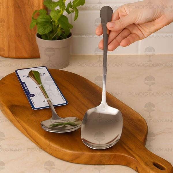 1 ADET İVY ÇELİK SERVİS KAŞIĞI BÜYÜK BOY (KSK111)