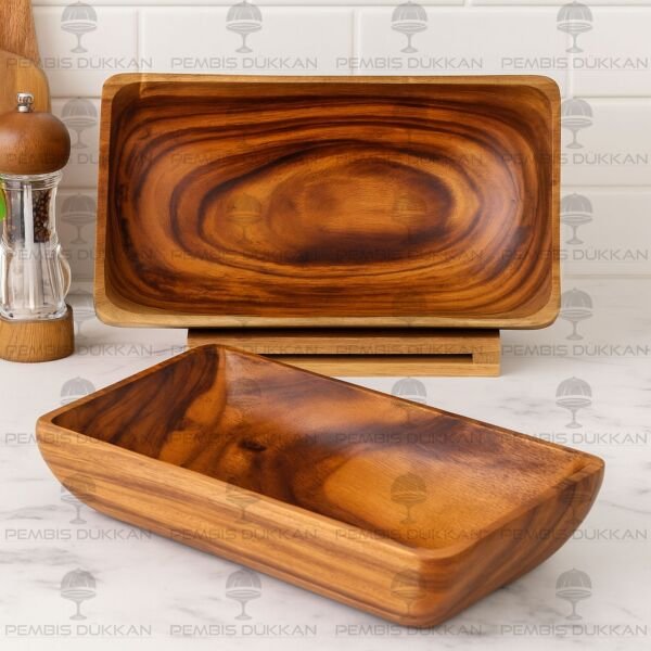 1 ADET FİLİPİN AKASYA DİKDÖRTGEN DERİN KAYIK BÜYÜK (AKS103)