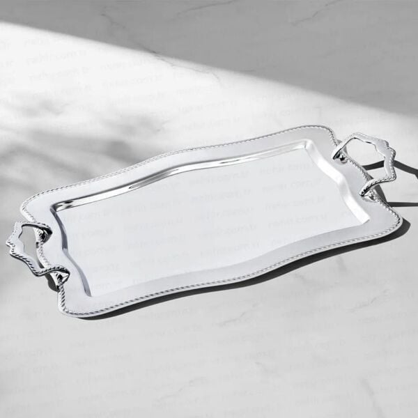 NEHİR ZİNCİR SADE ÇELİK ÇAY TEPSİ