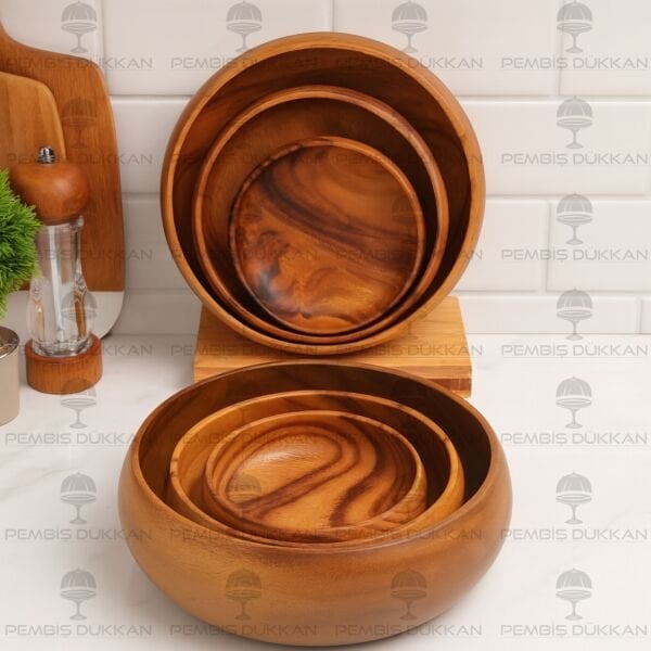 1 ADET FİLİPİN AKASYA YUVARLAK BOMBELİ ORTA KASE (AKS115)