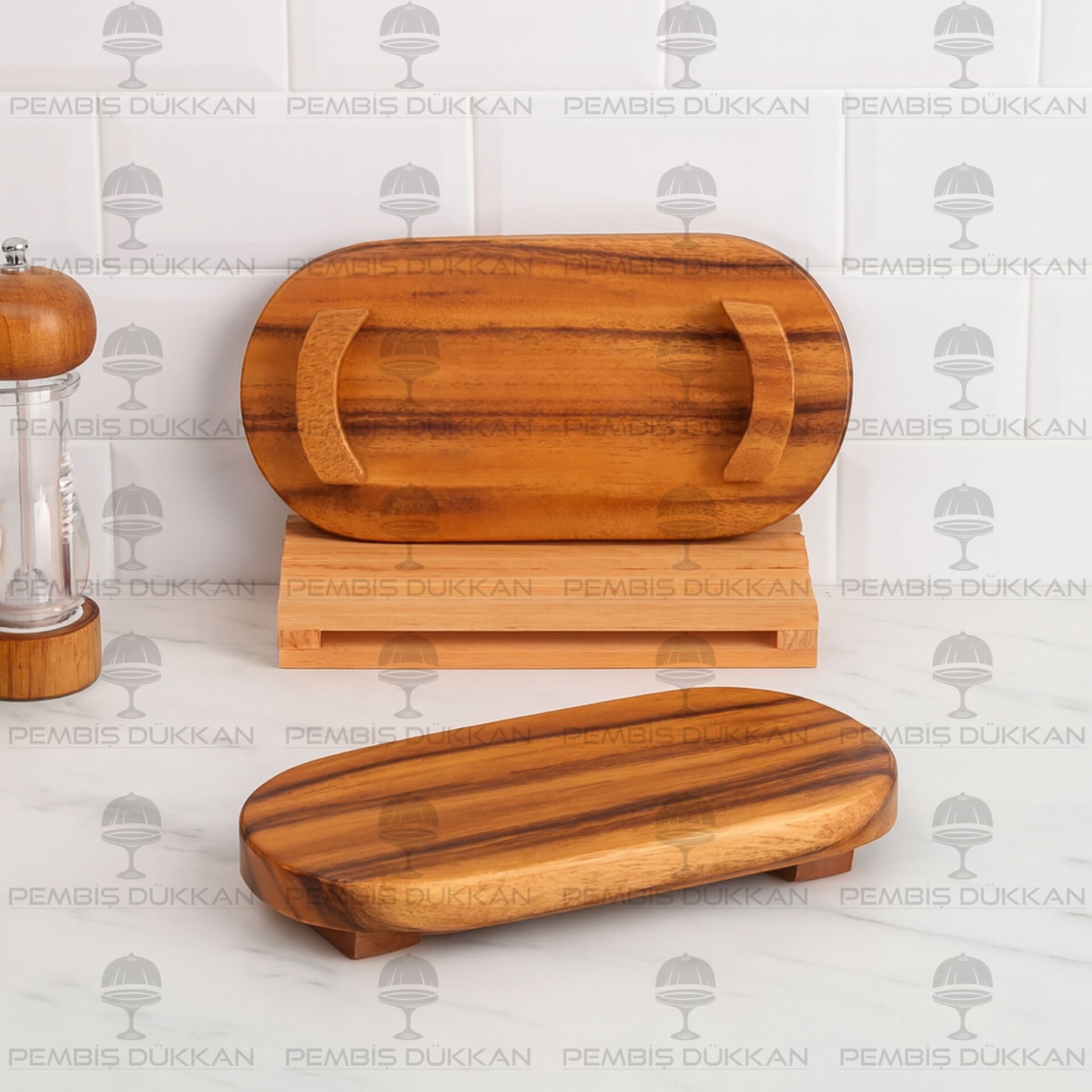 1 ADET FİLİPİN AKASYA OVAL AYAKLI SUNUMLUK KÜÇÜK AKS140