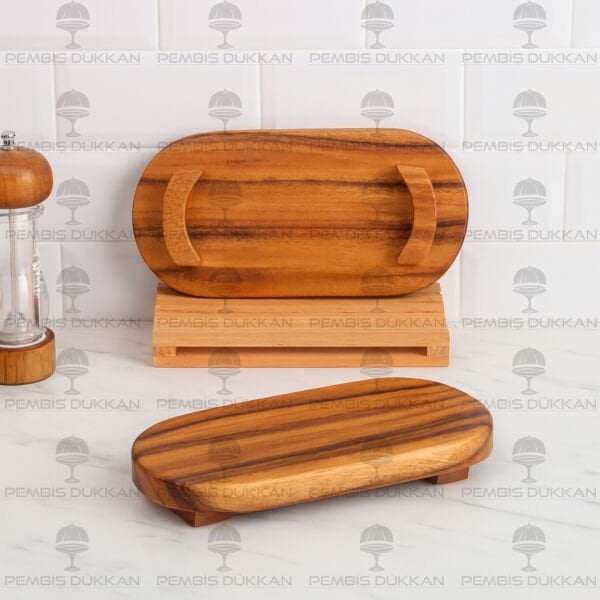 1 ADET FİLİPİN AKASYA OVAL AYAKLI SUNUMLUK KÜÇÜK AKS140