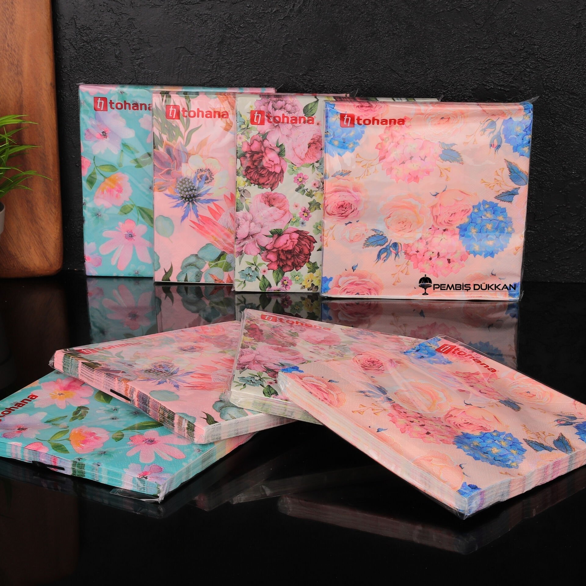 1 PAKET THN 20'Lİ DESENLİ PEÇETE