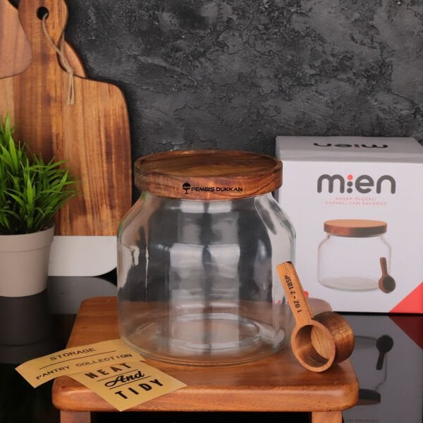 1 ADET 2000 ML  AKASYA ÖLÇEK KAŞIKLI KAVANOZ KÜÇÜK BOY (BC-3)