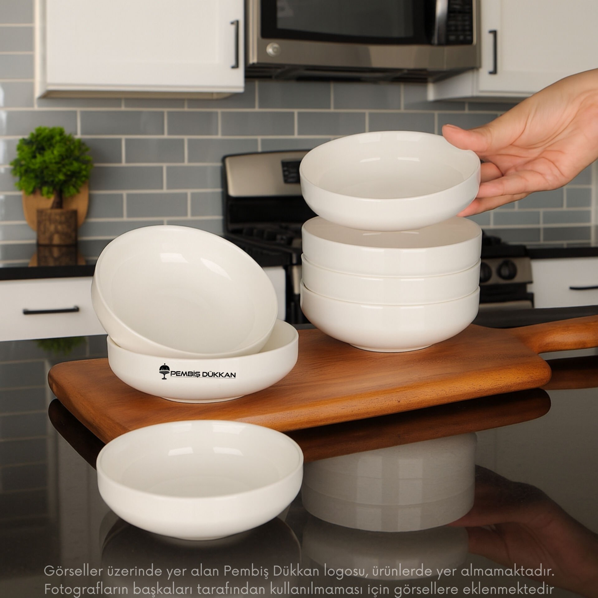 1 ADET BONE PORSELEN BONJELA SERİ YUVARLAK KASE (4013)