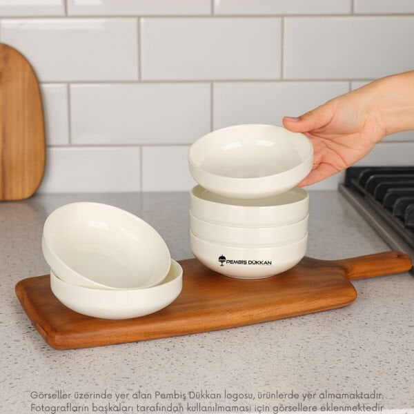 1 ADET BONE PORSELEN BONJELA SERİ YUVARLAK KASE (4013)