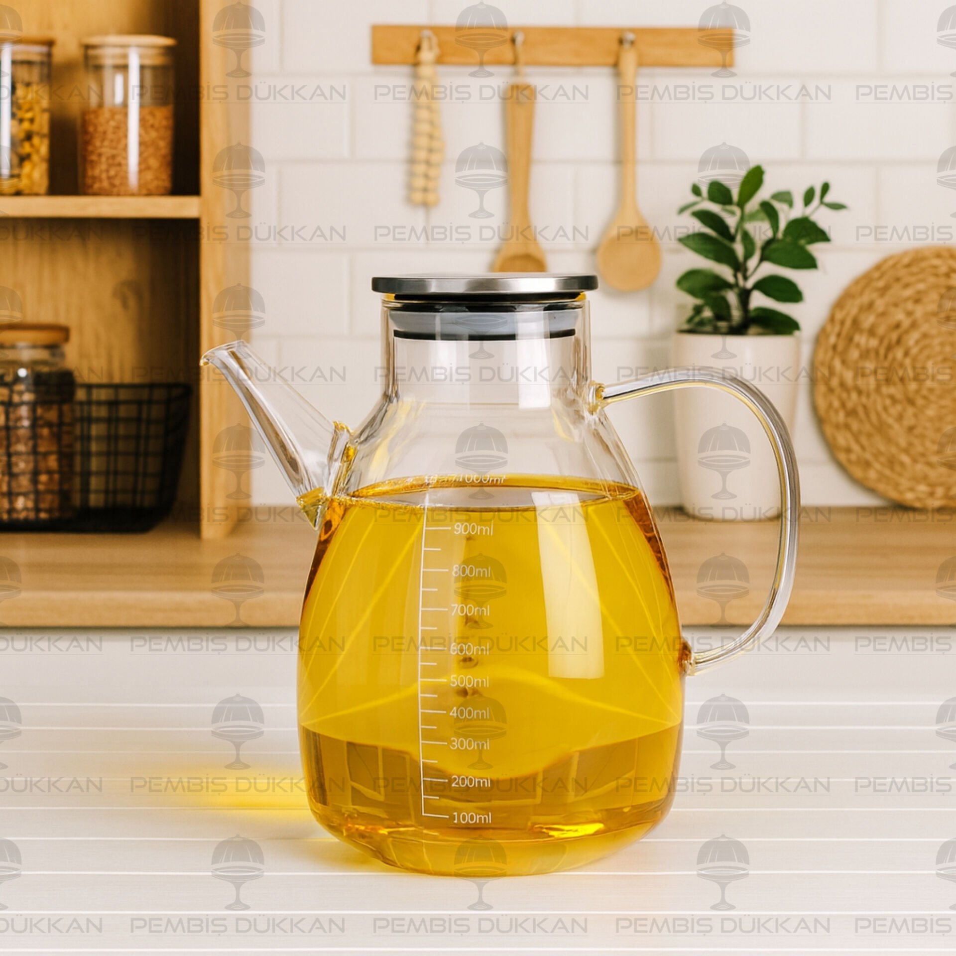 1 ADET 1000ML METAL KAPAKLI YAĞDANLIK GLA-016