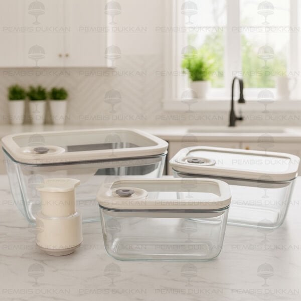 AROW NOVELTY MANUEL VAKUM POMPALI CAM SAKLAMA KABI SET