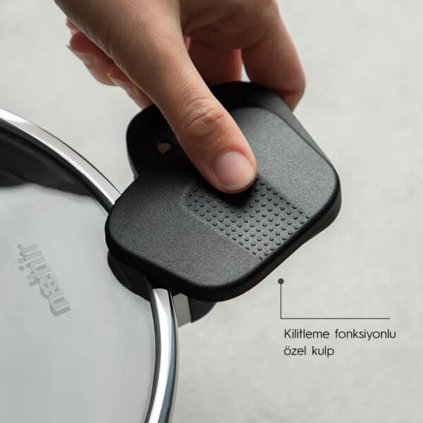 ROMA 22 CM PASLANMAZ ÇELİK SÜZGEÇ KAPAKLI