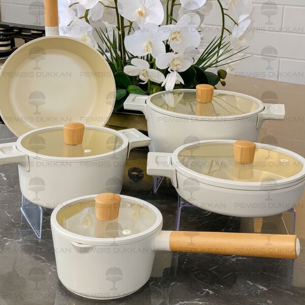 PİNK&MORE FİORE 9 PARÇA TENCERE SET