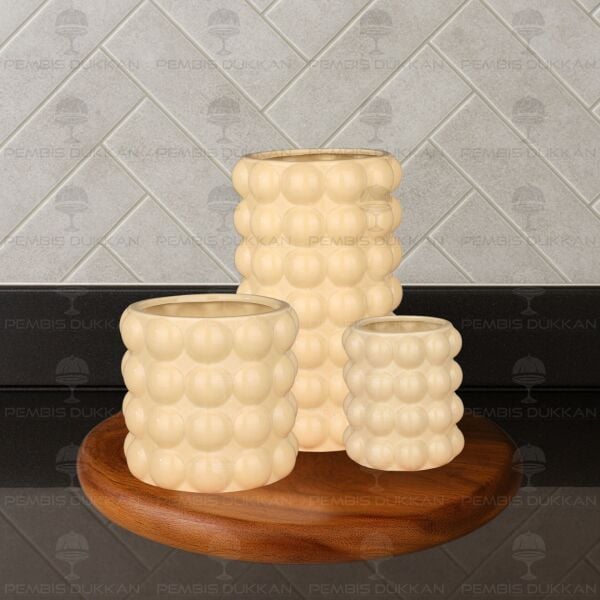 MN BUBBLE MODEL SERAMİK BÜYÜK VAZO  (1031)