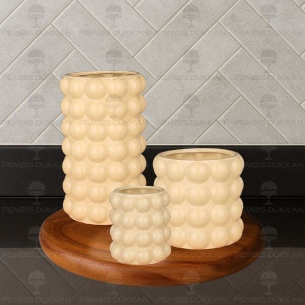 MN BUBBLE MODEL SERAMİK BÜYÜK VAZO  (1031)