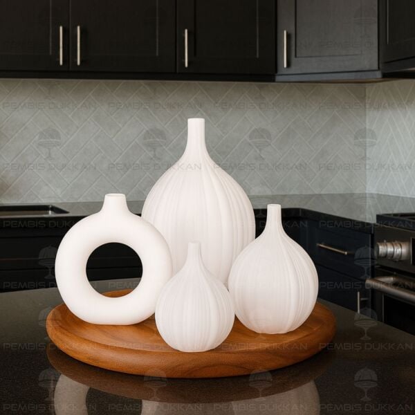 SERAMİK DEKORATİF VAZO KOMBİN SET NO1 (STAND HARİÇ)