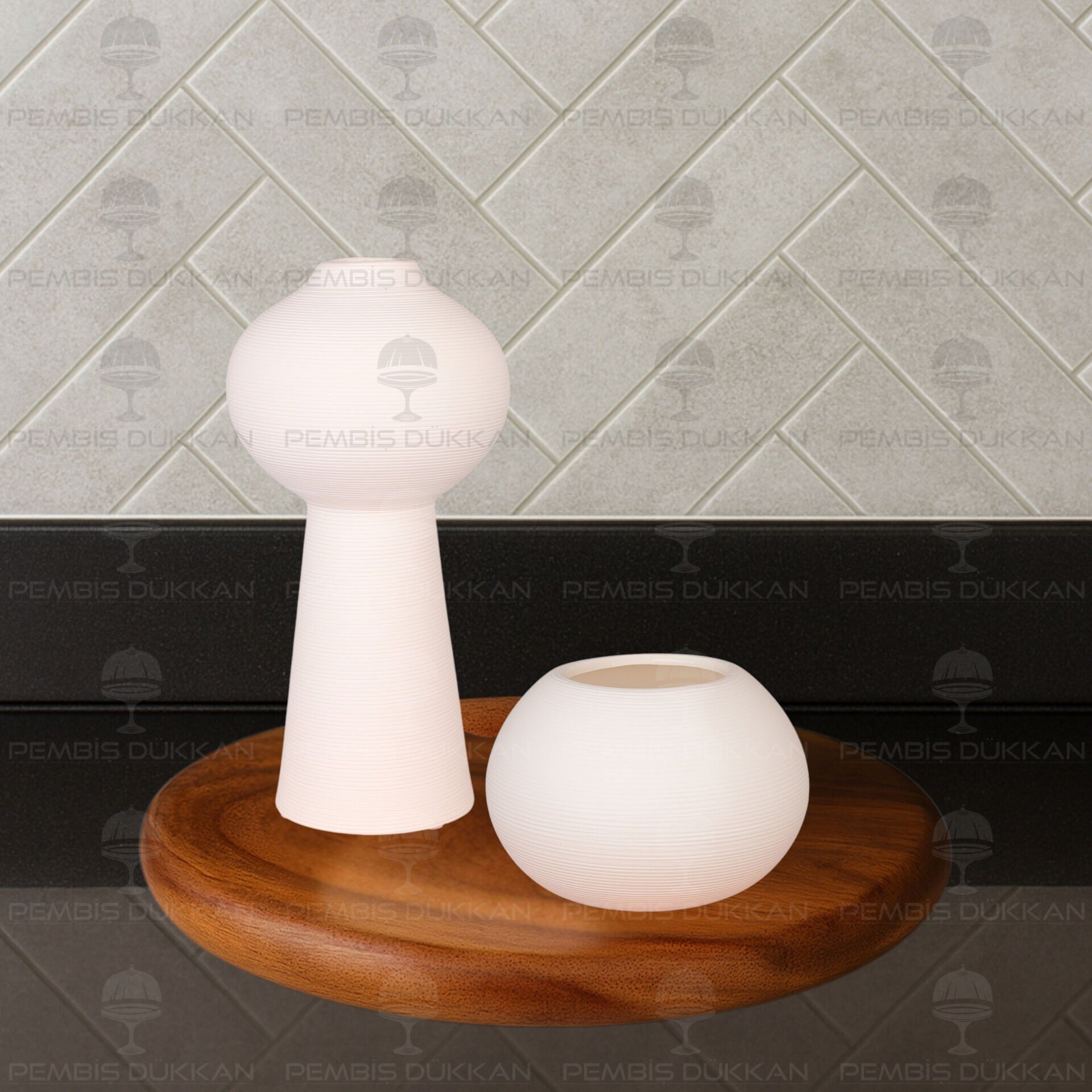 SERAMİK DEKORATİF VAZO KOMBİN SET NO6 (STAND HARİÇ)