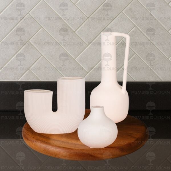 SERAMİK DEKORATİF VAZO KOMBİN SET NO7 (STAND HARİÇ)
