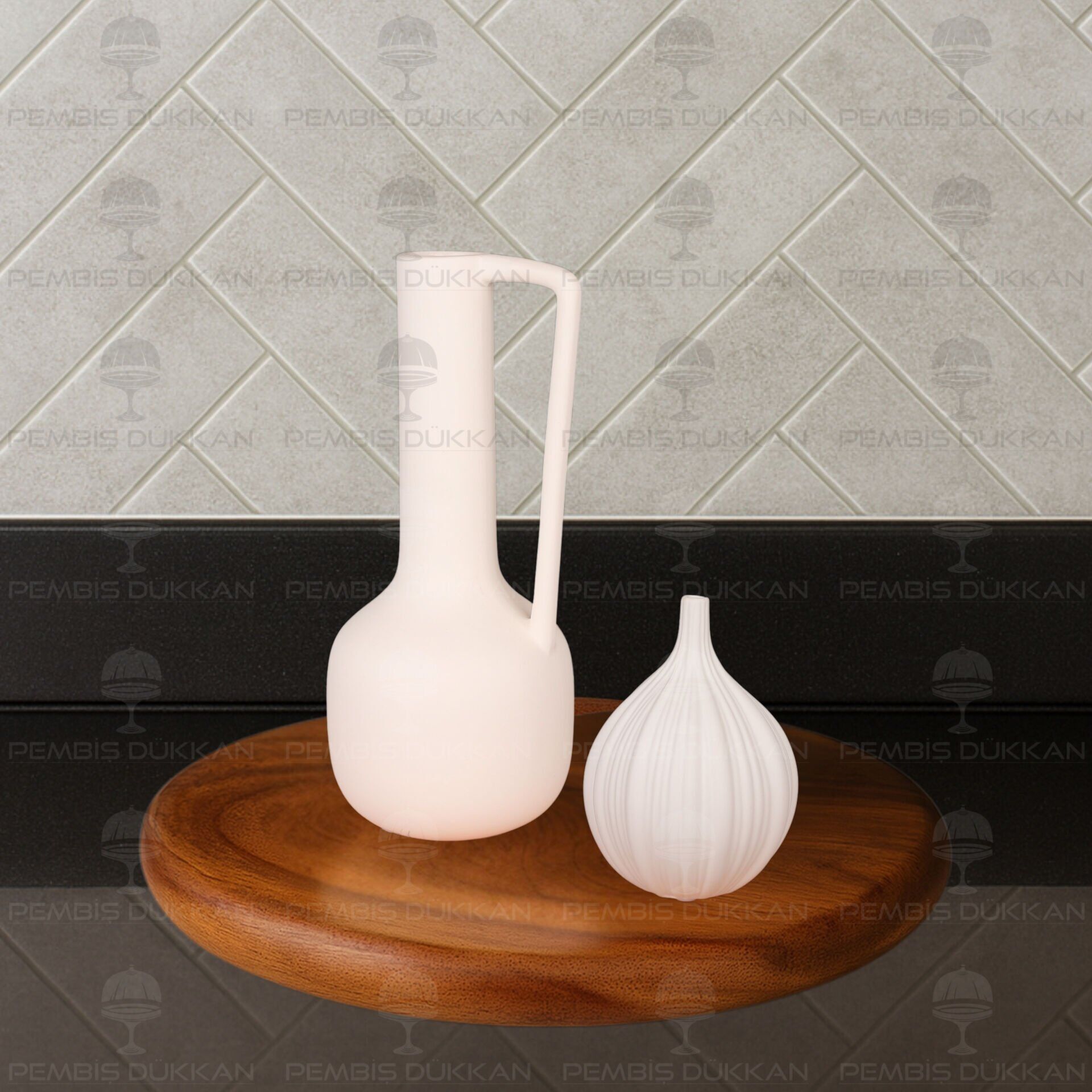 SERAMİK DEKORATİF VAZO KOMBİN SET NO10 (STAND HARİÇ)