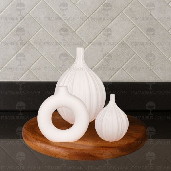 SERAMİK DEKORATİF VAZO KOMBİN SET NO12 (STAND HARİÇ)