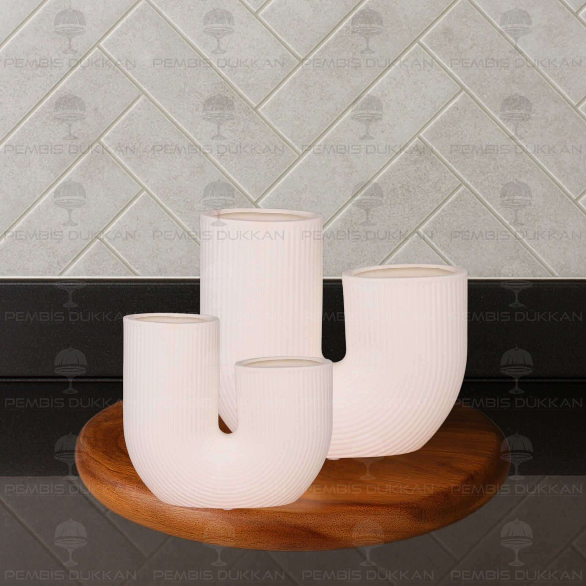 SERAMİK DEKORATİF VAZO KOMBİN SET NO16 (STAND HARİÇ)