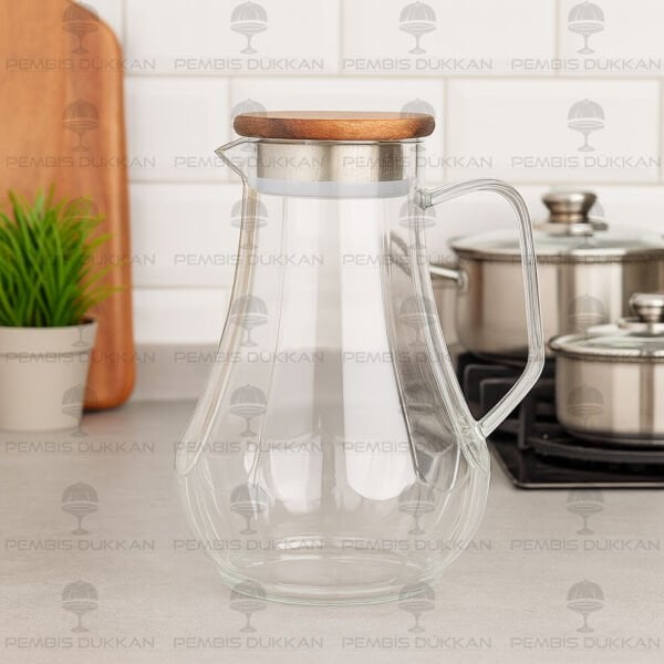 THN  AKASYA KAPAKLI CAM SÜRAHİ (77012)