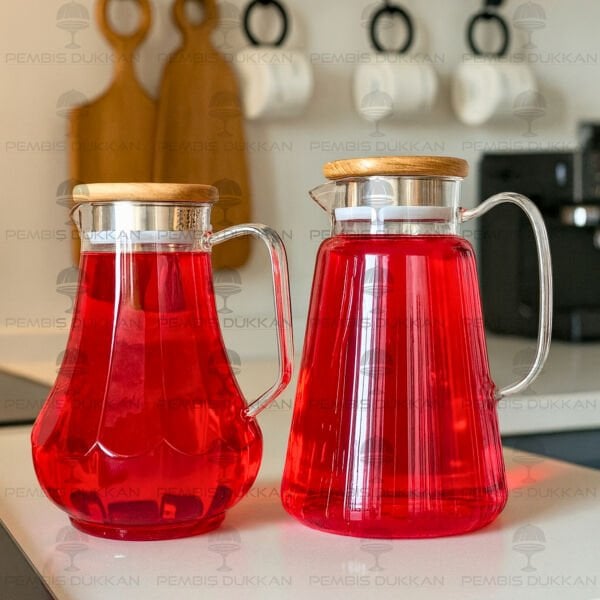 THN  AKASYA KAPAKLI CAM SÜRAHİ (77012)