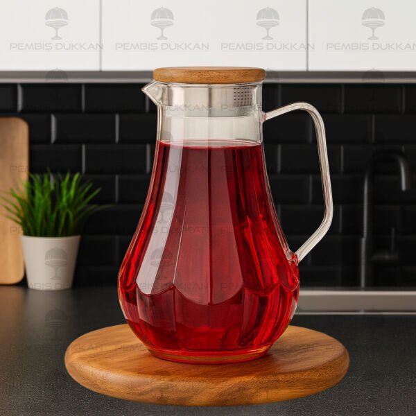 THN  AKASYA KAPAKLI CAM SÜRAHİ (77012)