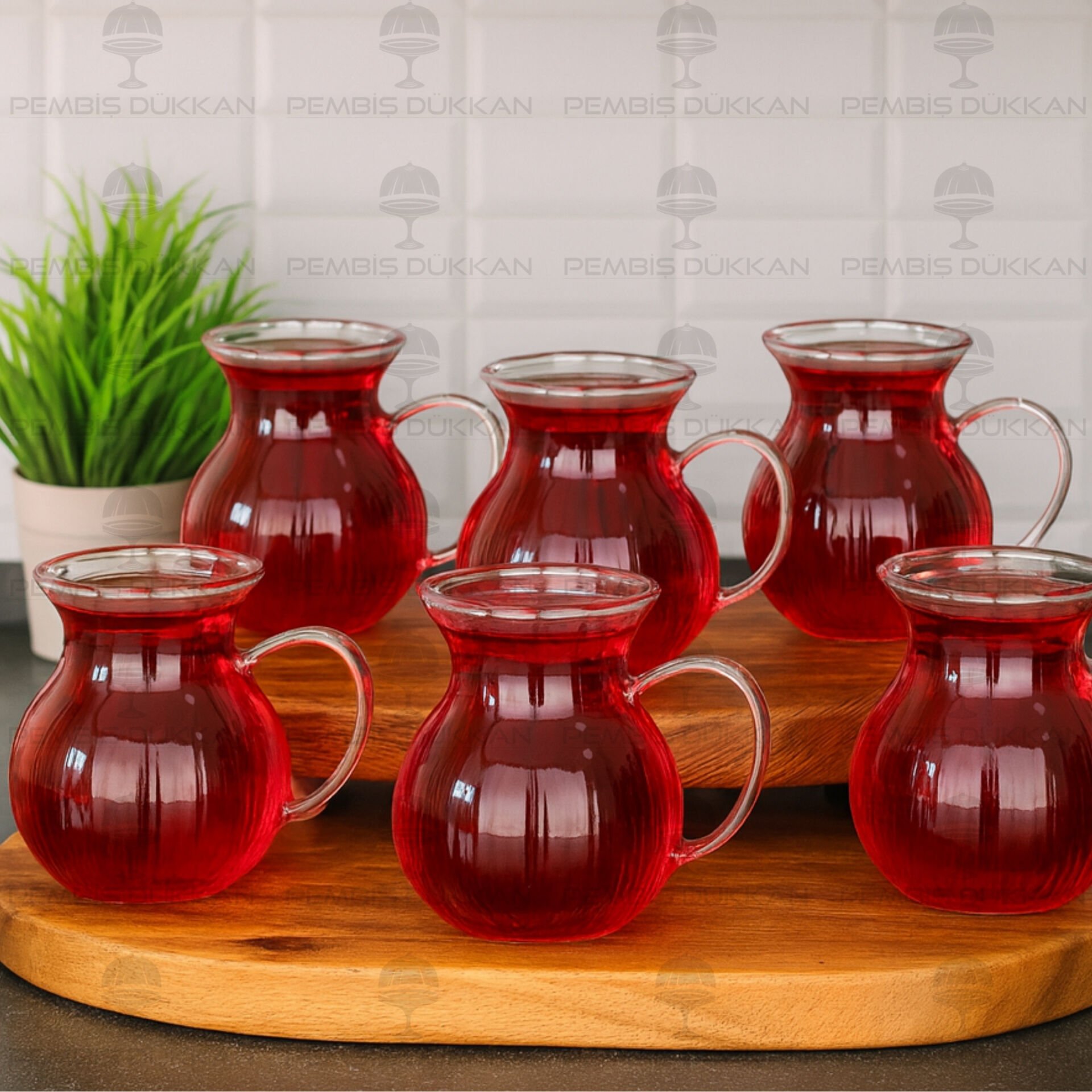 MN 6LI ORİGAMİ KEYFİ ALA BOROSİLİKAT CAM ÇAY BARDAK (1336)